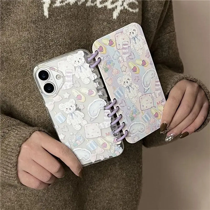 Luxury Teddy Notebook Inspired iPhone Case