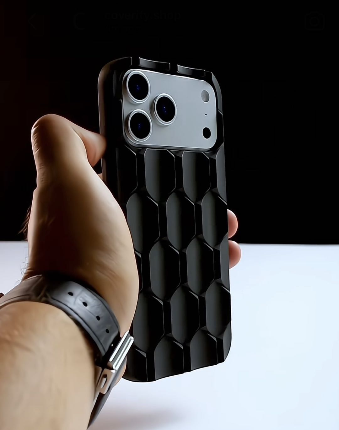 Luxury Honeycomb Tech Matte Finish iPhone Case - Coverify