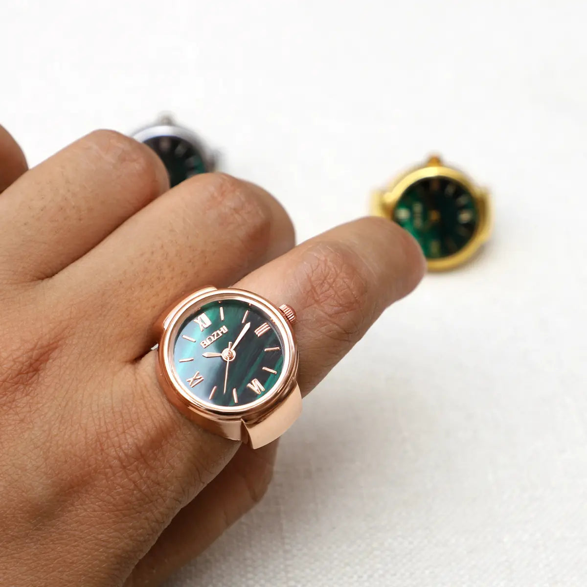 Finger Ring Watch with Adjustable Strap