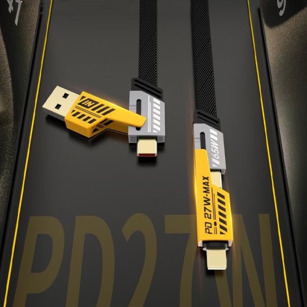 4 in 1 65W Fast Charging Metal Zinc USB For iPhone and Android