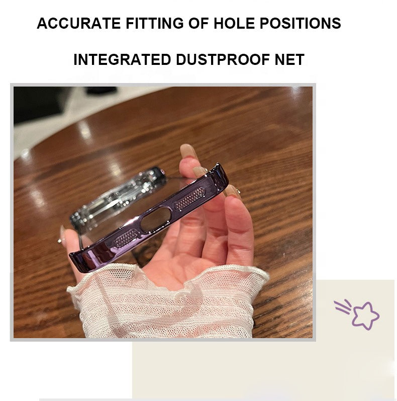 Luxury Desert Gold Plating Ultra Thin PC Clear iPhone Case - 16 Series