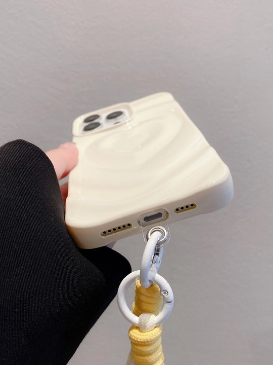 Luxury Heart Pattern iPhone Case with Charm