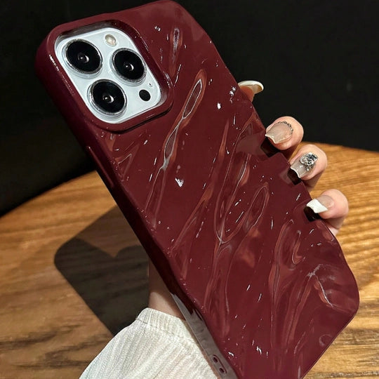 Luxury Burgundy Textured iPhone Case