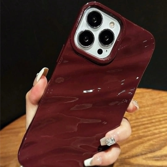 Luxury Burgundy Textured iPhone Case