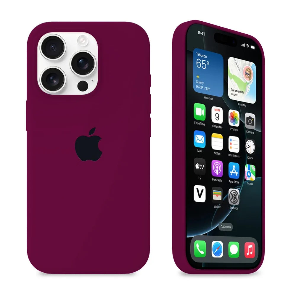 Burgundy Soft Silicon iPhone Case - Coverify