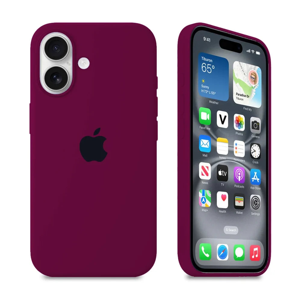 Burgundy Soft Silicon iPhone Case - Coverify