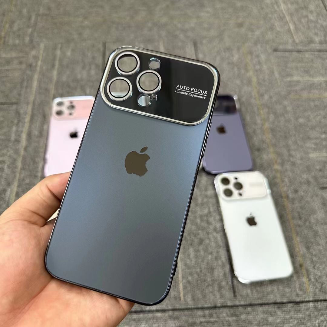 Luxury Titanium iPhone Case With Lens Protection and Apple Logo