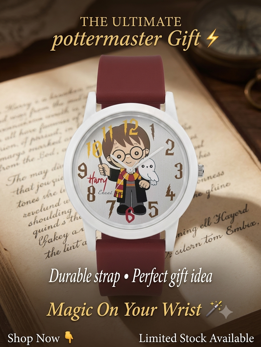 Luxury Harry Potter Analog Watch with Silicone Strap