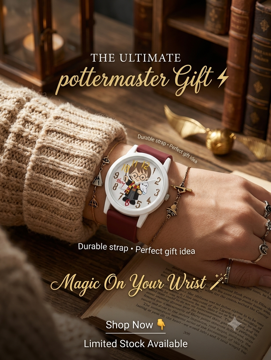 Luxury Harry Potter Analog Watch with Silicone Strap