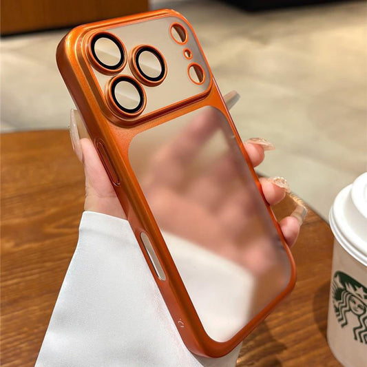 Luxury Frosted Matte Translucent iPhone Case - Cosmic Orange - 17/18 Pro/Pro Max - Coverify