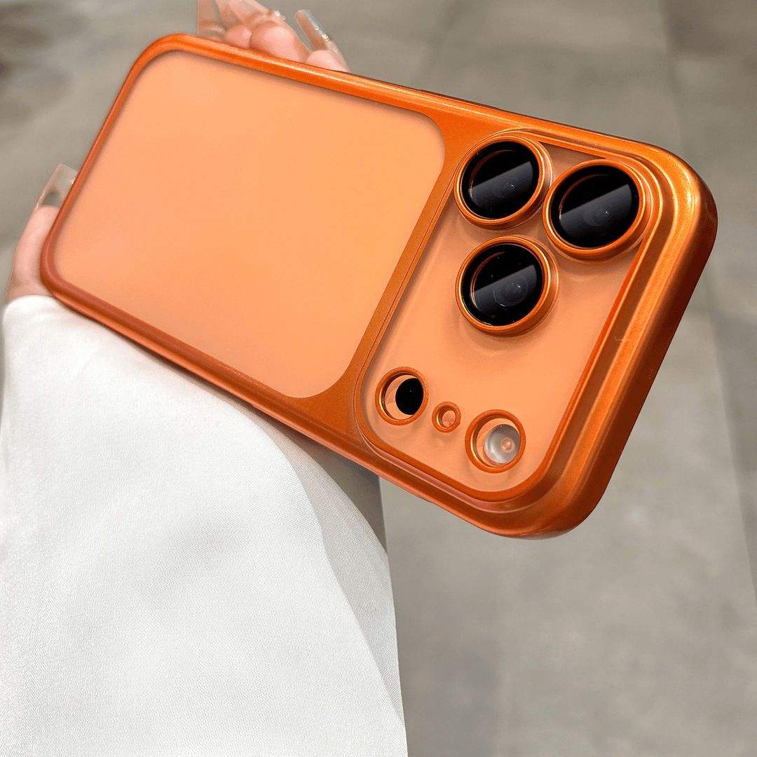 Luxury Frosted Matte Translucent iPhone Case - Cosmic Orange - 17/18 Pro/Pro Max - Coverify