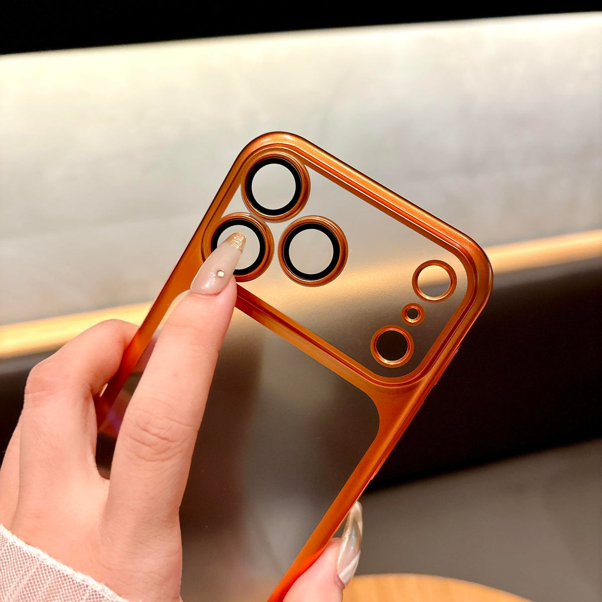 Luxury Frosted Matte Translucent iPhone Case - Cosmic Orange - 17/18 Pro/Pro Max - Coverify