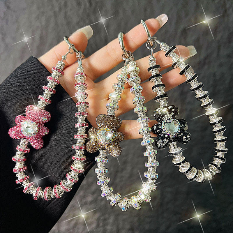 Luxury Crystal Rhinestone Teddy Phone Charm
