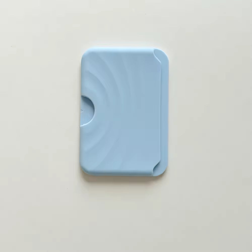 Luxury Magnetic Soft Silicone Card Holder with Wave Pattern - Coverify