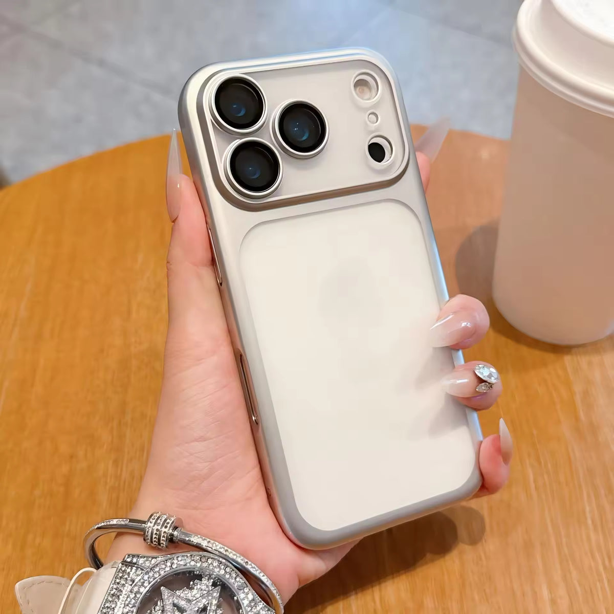 Luxury Frosted Matte Translucent iPhone Case - Silver - 17/18 Series