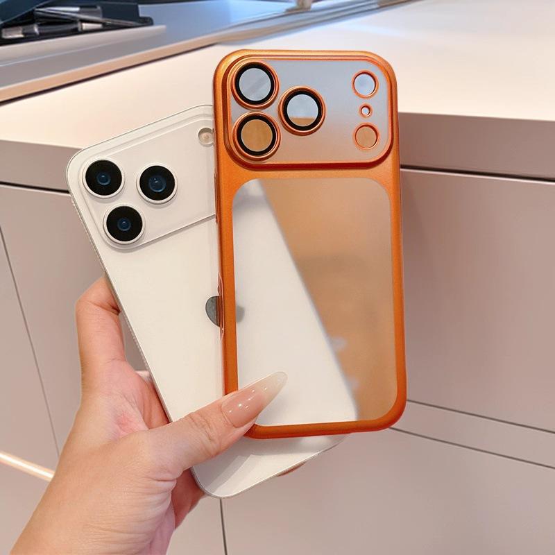 Luxury Frosted Matte Translucent iPhone Case - Cosmic Orange - 17/18 Pro/Pro Max - Coverify