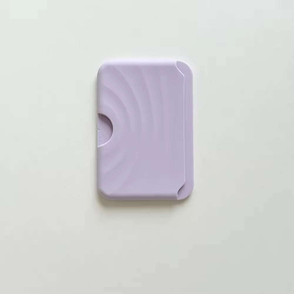 Luxury Magnetic Soft Silicone Card Holder with Wave Pattern - Coverify