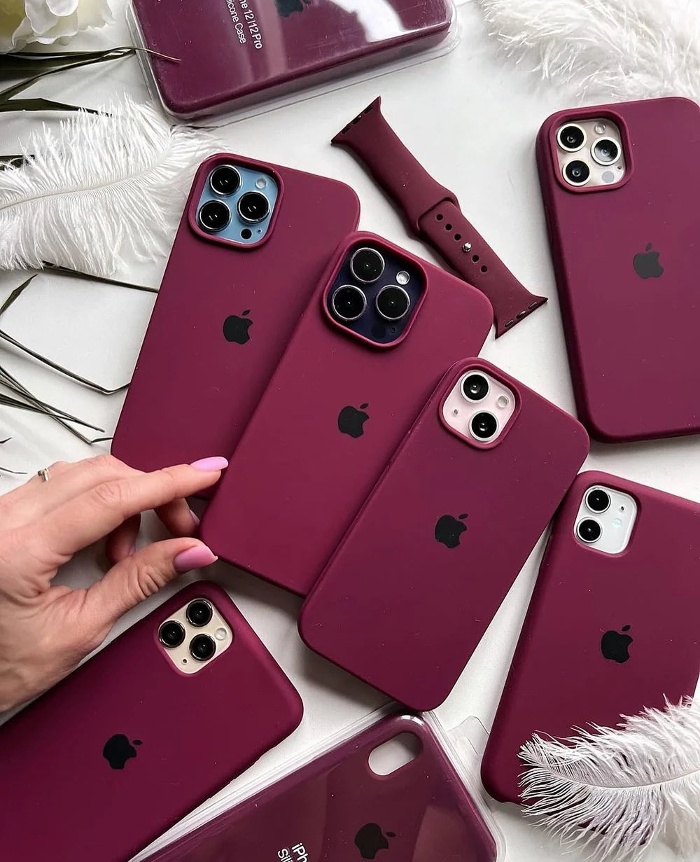 Burgundy Soft Silicon iPhone Case - Coverify
