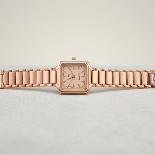 Luxury Rose Gold Square Bracelet Watch