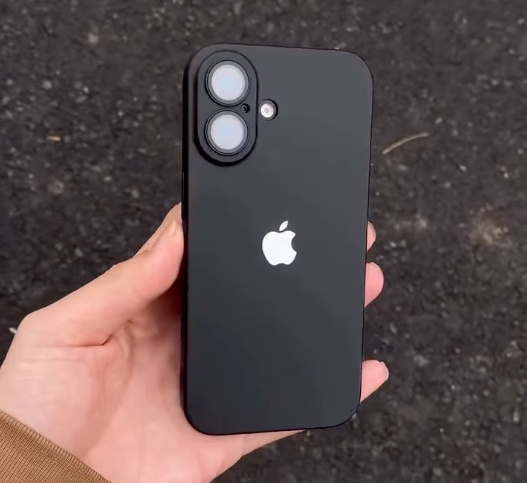 Luxury Black Matte iPhone Case with Apple Logo - Coverify