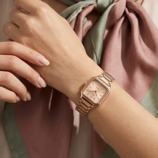 Luxury Rose Gold Square Bracelet Watch