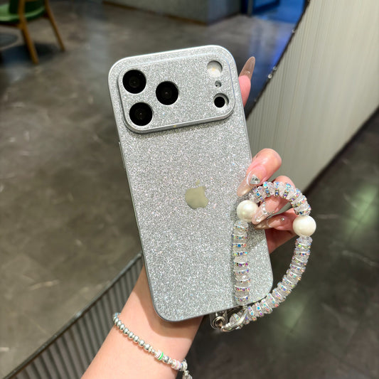Luxury Glitter Silver iPhone Case with Apple Logo - Coverify