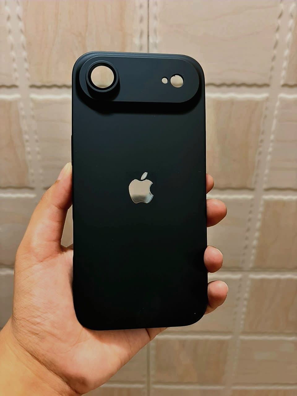 Luxury Black Matte iPhone Case with Apple Logo - Coverify