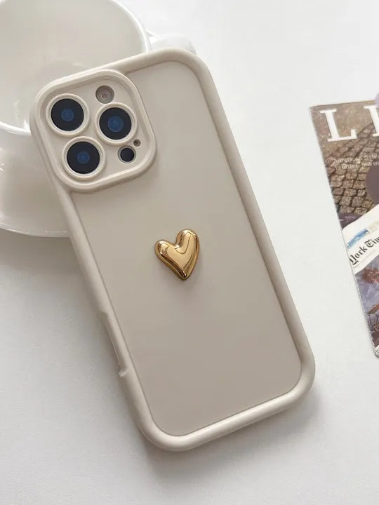 Luxury Golden Heart iPhone Case - 17 Pro Max - Coverify