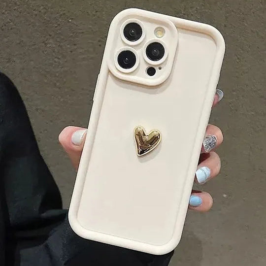 Luxury Golden Heart iPhone Case - 17 Pro Max - Coverify