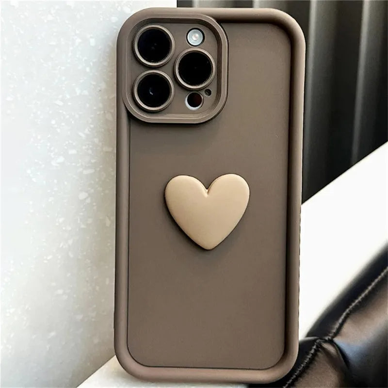 Luxury 3D Heart iPhone Case