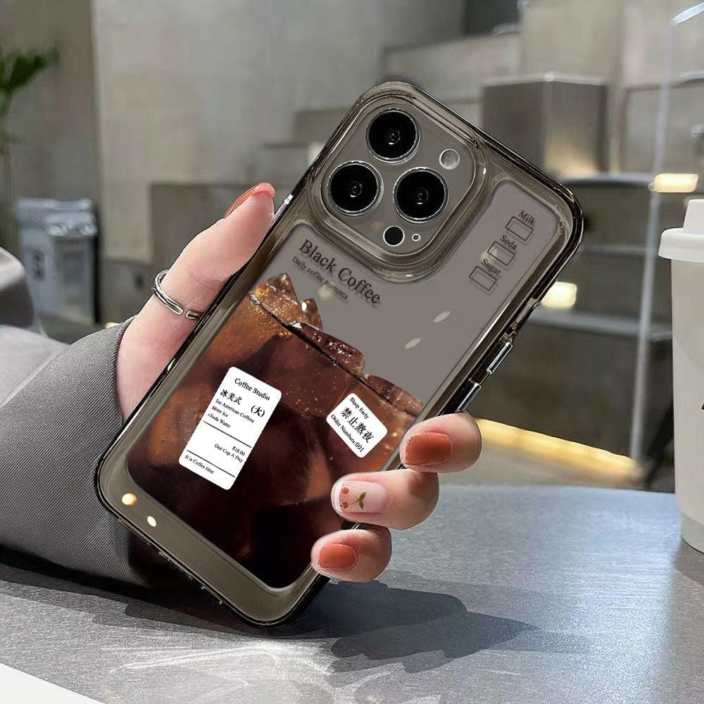 Luxury Ice Coffee Transparent iPhone Case