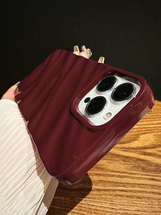 Luxury Burgundy Textured iPhone Case