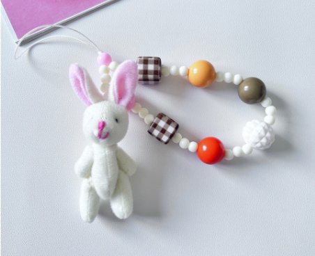 Luxury Plush Bunny Bear Charm Bracelet