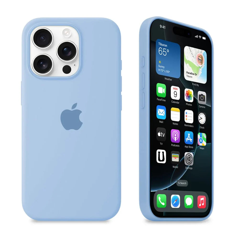 Sky Blue Silicon iPhone Case - Coverify