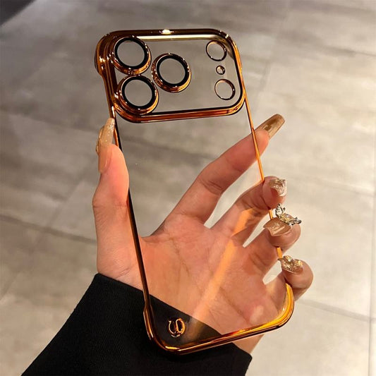 Luxury Cosmic Orange iPhone 17 Pro/17 Pro Max Case - Ultra Thin Clear PC