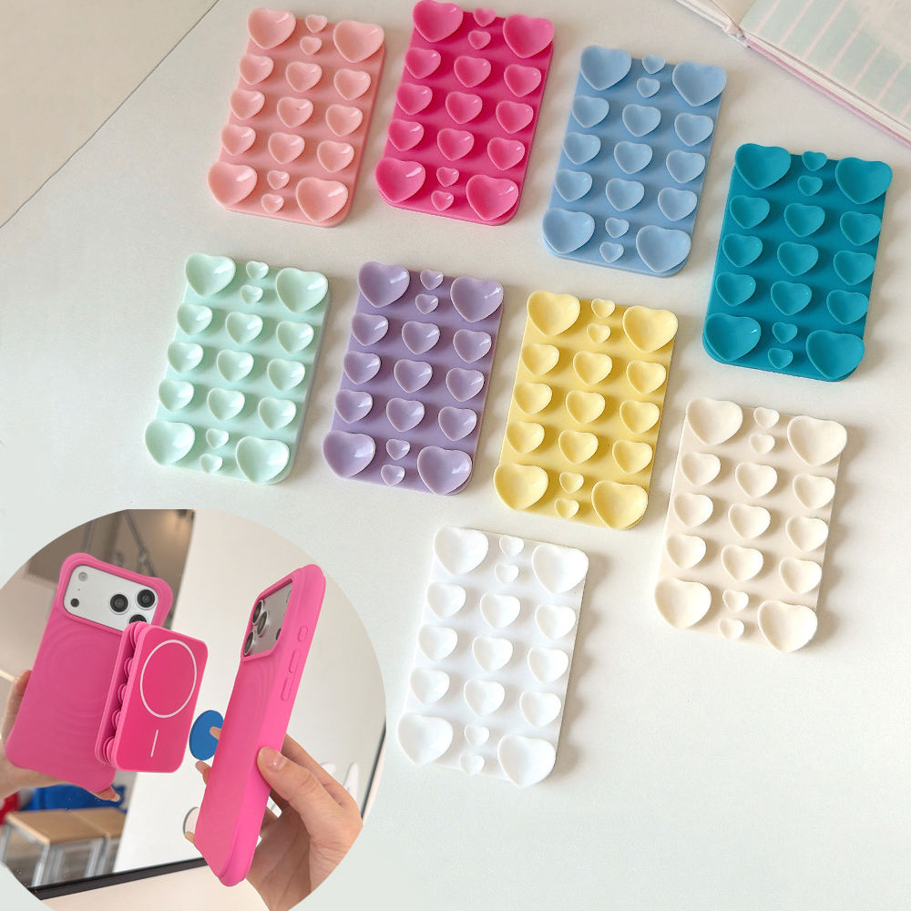 Luxury Heart-Shaped Phone Grip Holder Magnetic Suction