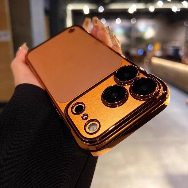 Luxury Cosmic Orange iPhone 17 Pro/17 Pro Max Case - Ultra Thin Clear PC