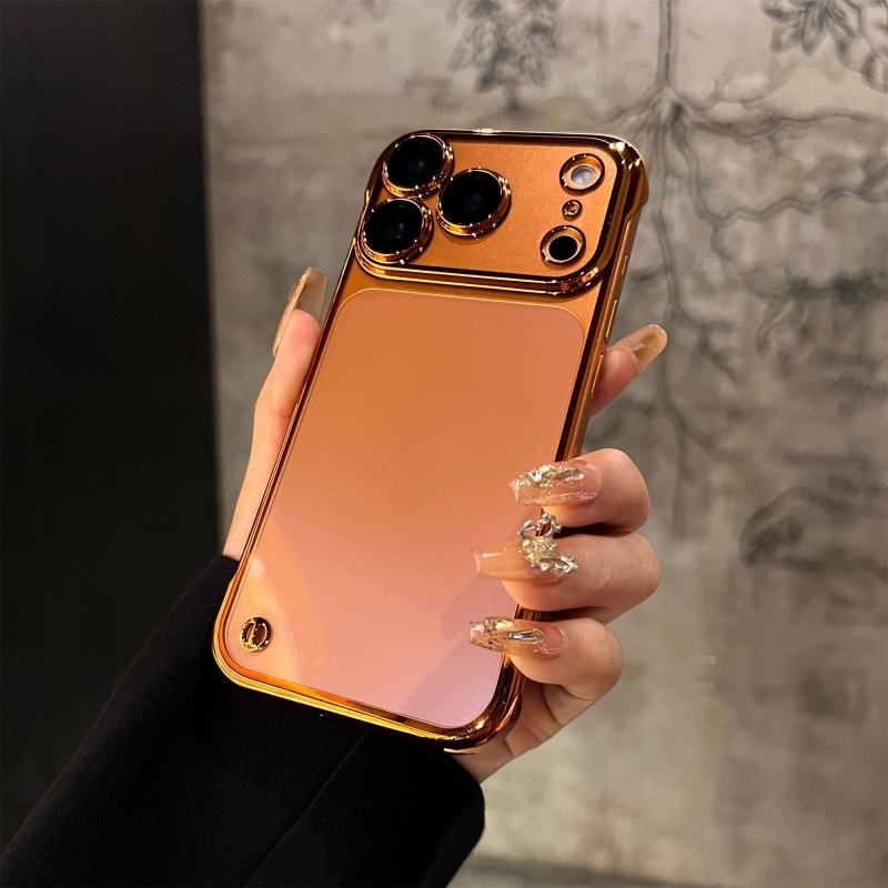 Luxury Cosmic Orange iPhone 17 Pro/17 Pro Max Case - Ultra Thin Clear PC