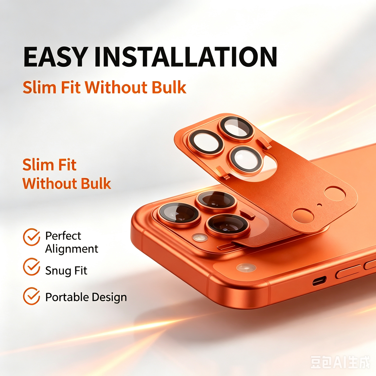 Luxury 2-in-1 Tempered Glass HD Camera Lens Protector with Foldable Metal Kickstand - Coverify
