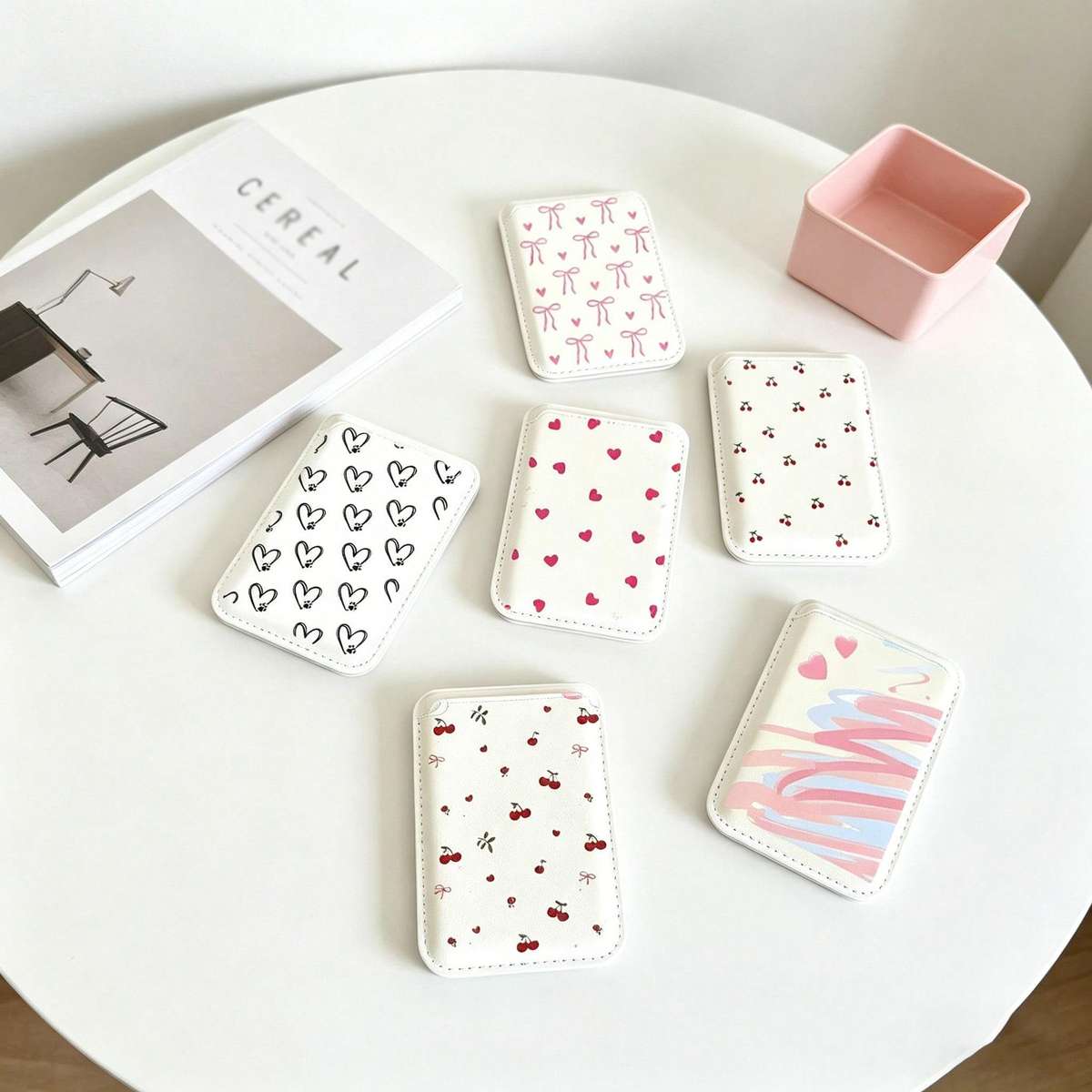 Luxury Magnetic PU White Leather ID Card Holder - Coverify