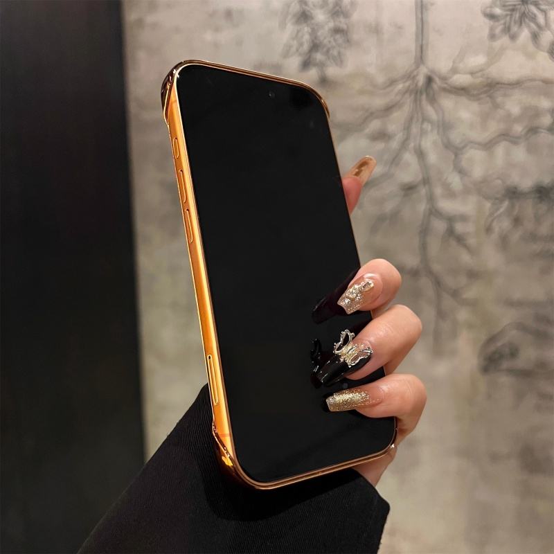 Luxury Cosmic Orange iPhone 17 Pro/17 Pro Max Case - Ultra Thin Clear PC