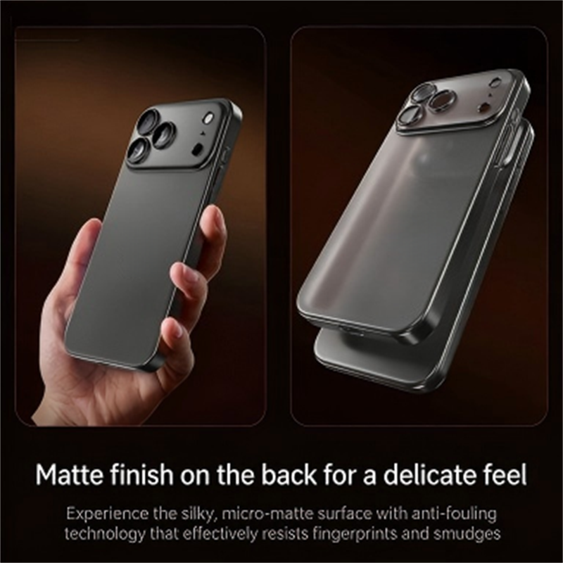Luxury Frosted Matte Translucent iPhone Case - Silver - 17/18 Series