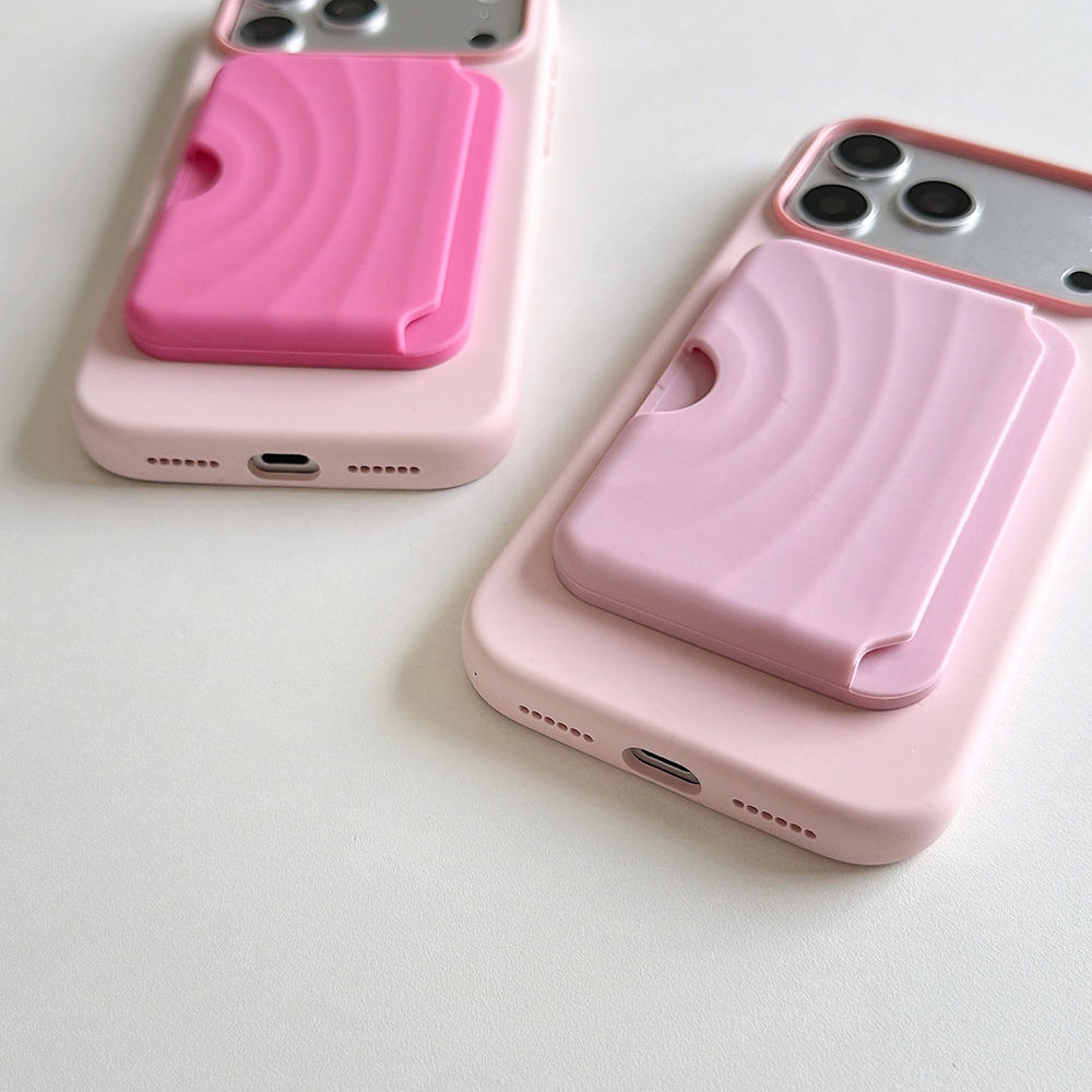 Luxury Magnetic Soft Silicone Card Holder with Wave Pattern - Coverify