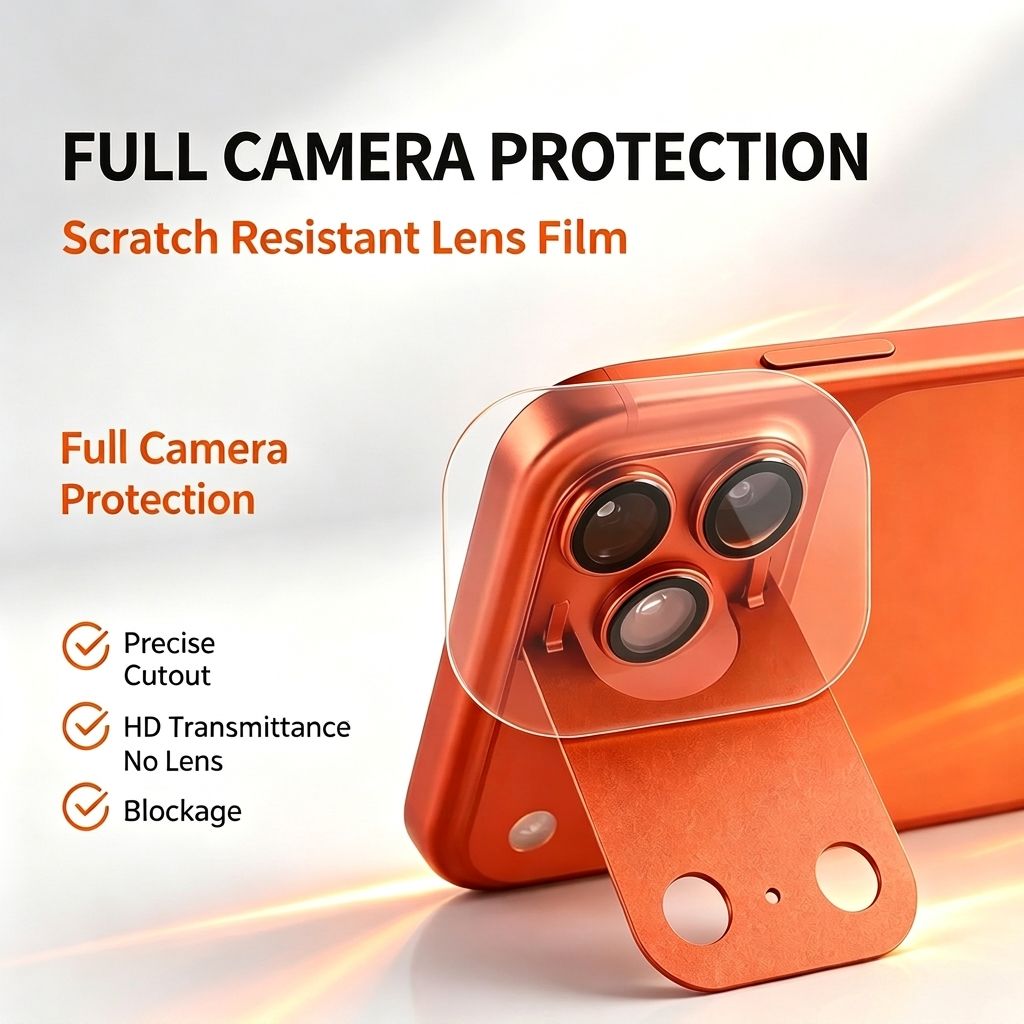 Luxury 2-in-1 Tempered Glass HD Camera Lens Protector with Foldable Metal Kickstand - Coverify