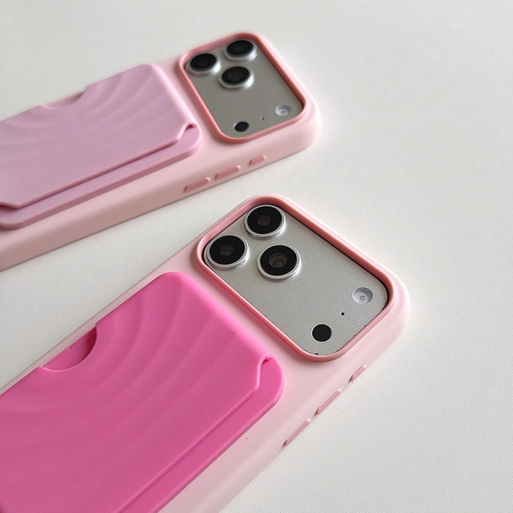 Luxury Magnetic Soft Silicone Card Holder with Wave Pattern - Coverify