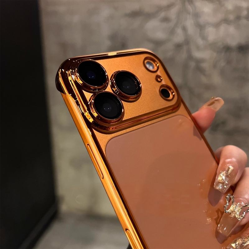 Luxury Cosmic Orange iPhone 17 Pro/17 Pro Max Case - Ultra Thin Clear PC