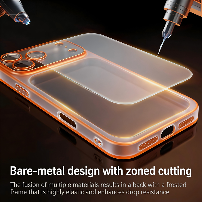 Luxury Frosted Matte Translucent iPhone Case - Silver - 17/18 Series