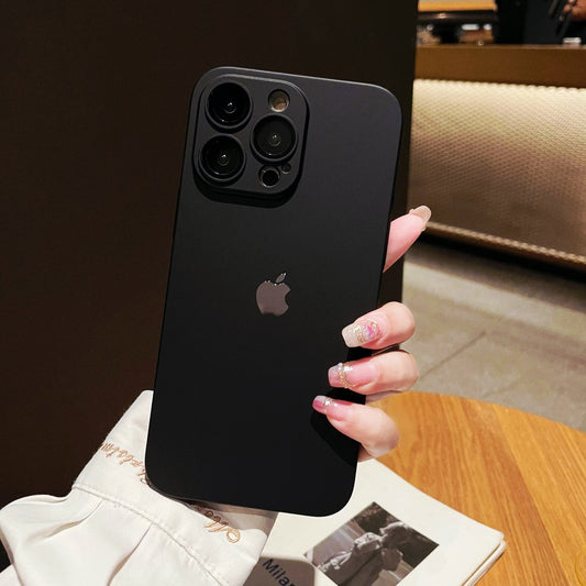 Luxury Black Matte iPhone Case with Apple Logo - Coverify