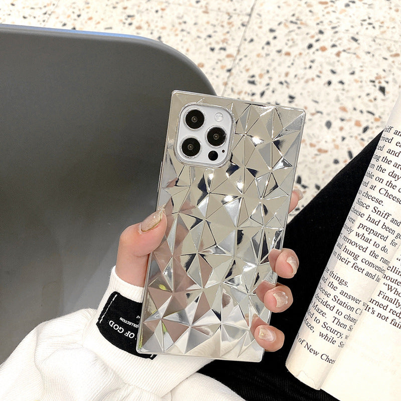 Luxury Square Electroplated TPU iPhone Case