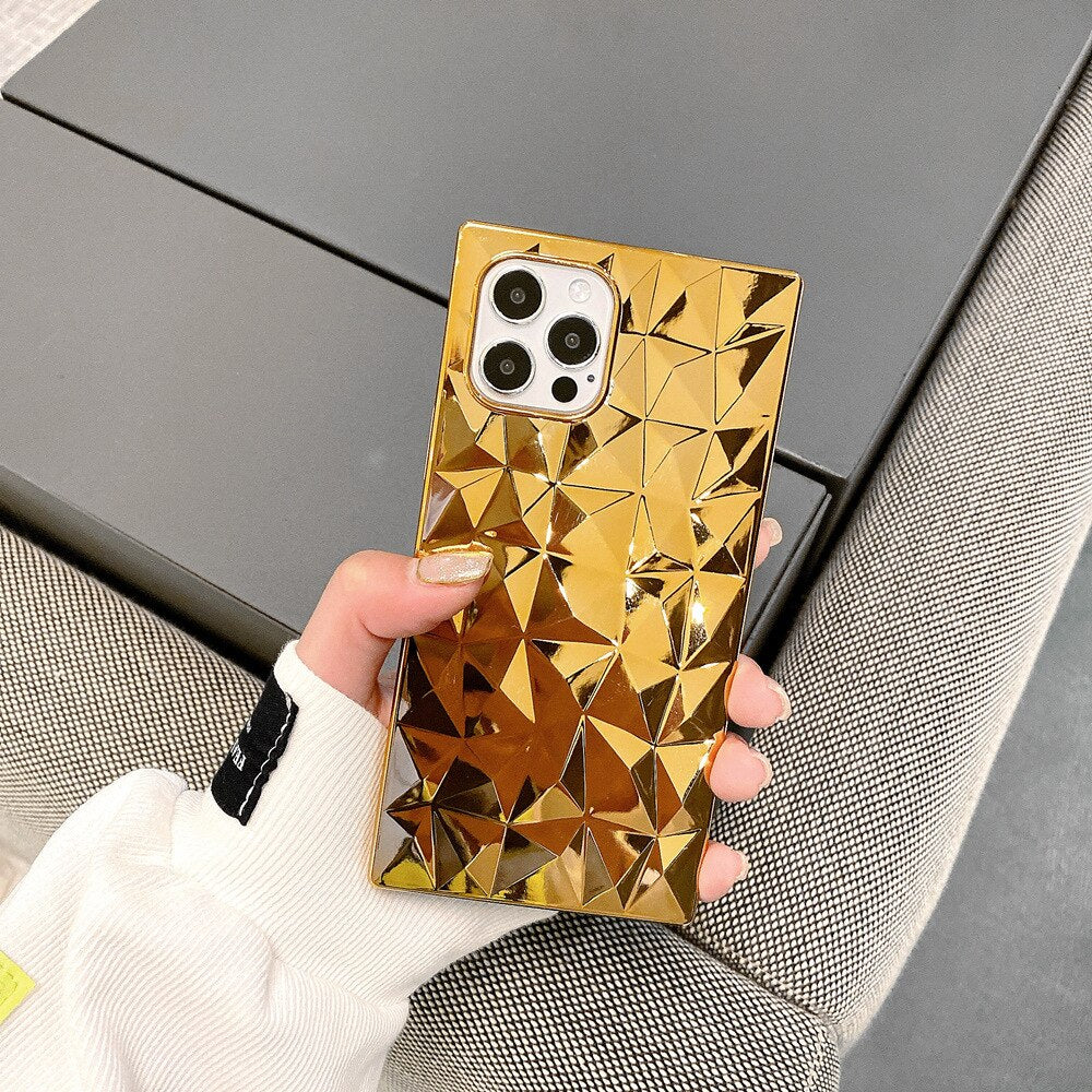 Electroplated Diamond Shape iPhone Case